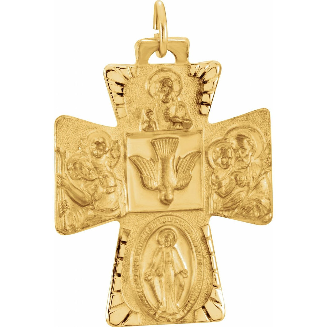 gold cross pendant in 14k Yellow Gold