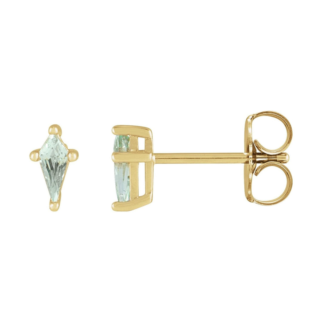 kite green sapphire earrings in 14k Yellow Gold