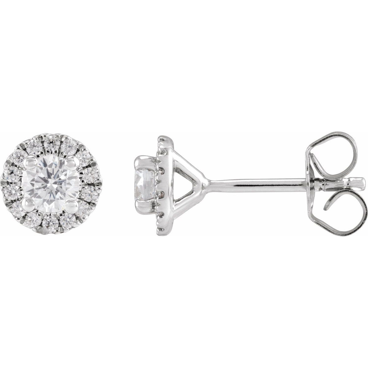 Lab-Grown Diamond Cocktail Stud Earrings 1/2 ctw in 14k white gold