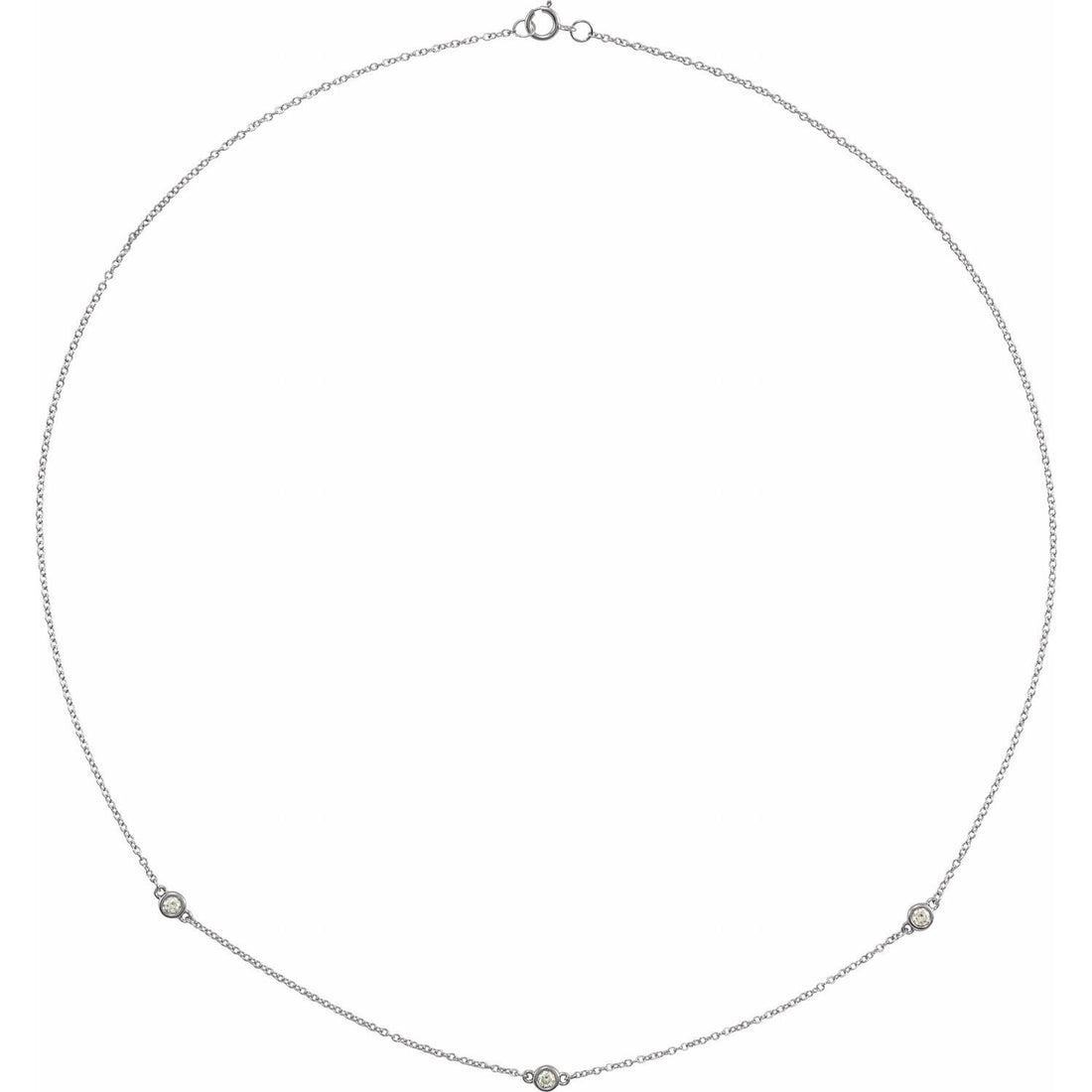 lab-grown diamond necklace in 14k White Gold