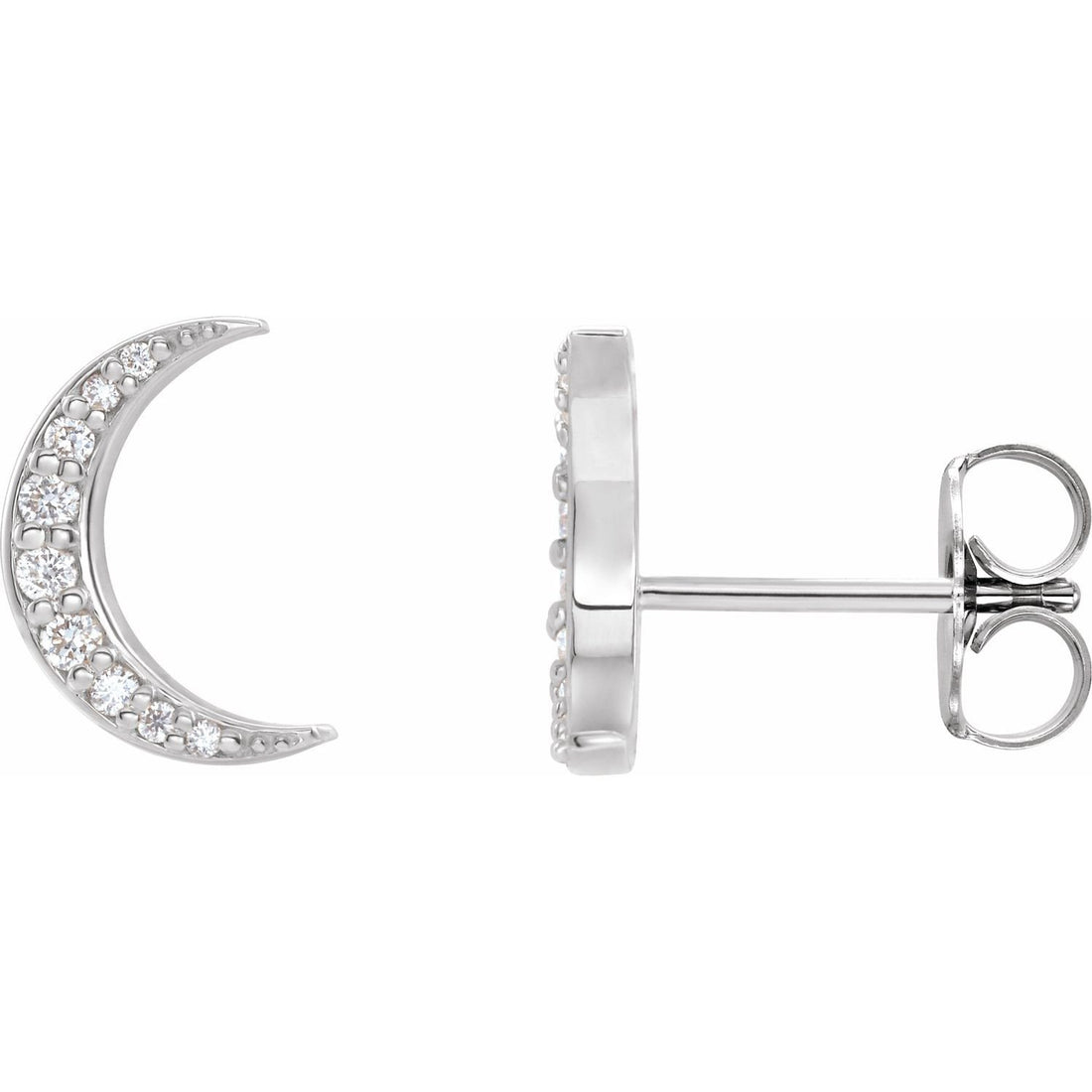 lab-grown diamond stud earrings in 14k White Gold