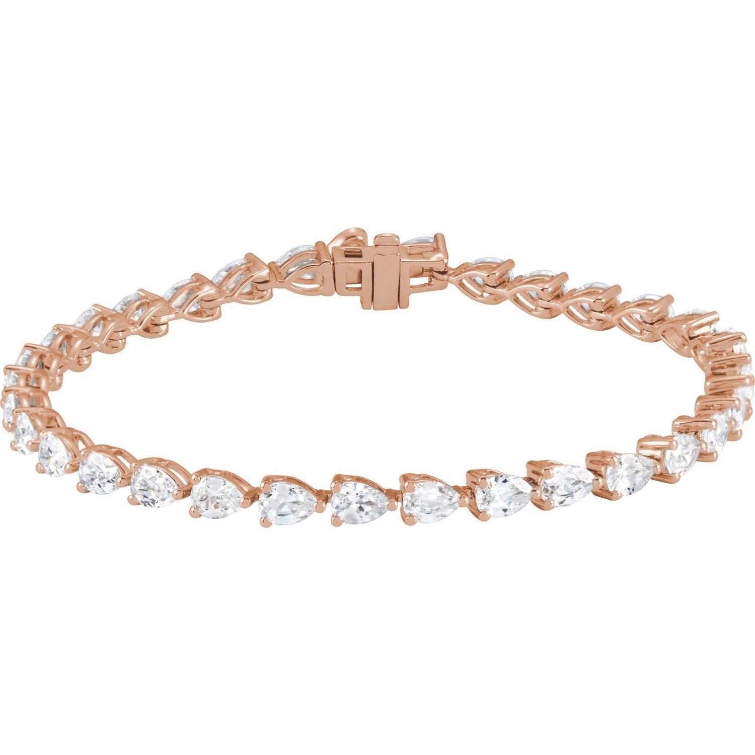 lab-grown diamond tennis bracelet in 14k Rose Gold