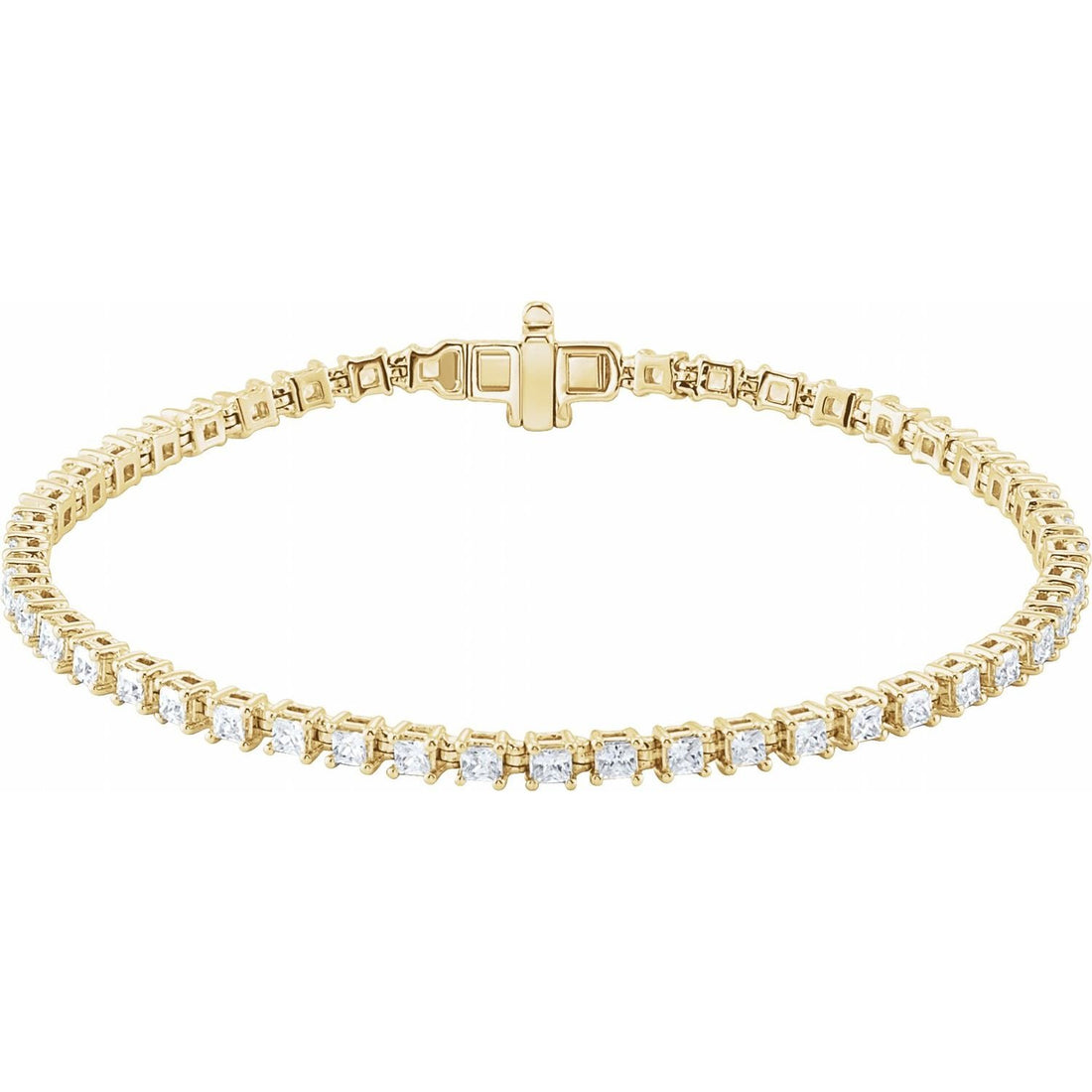 lab-grown diamond tennis bracelet in 14k Yellow Gold