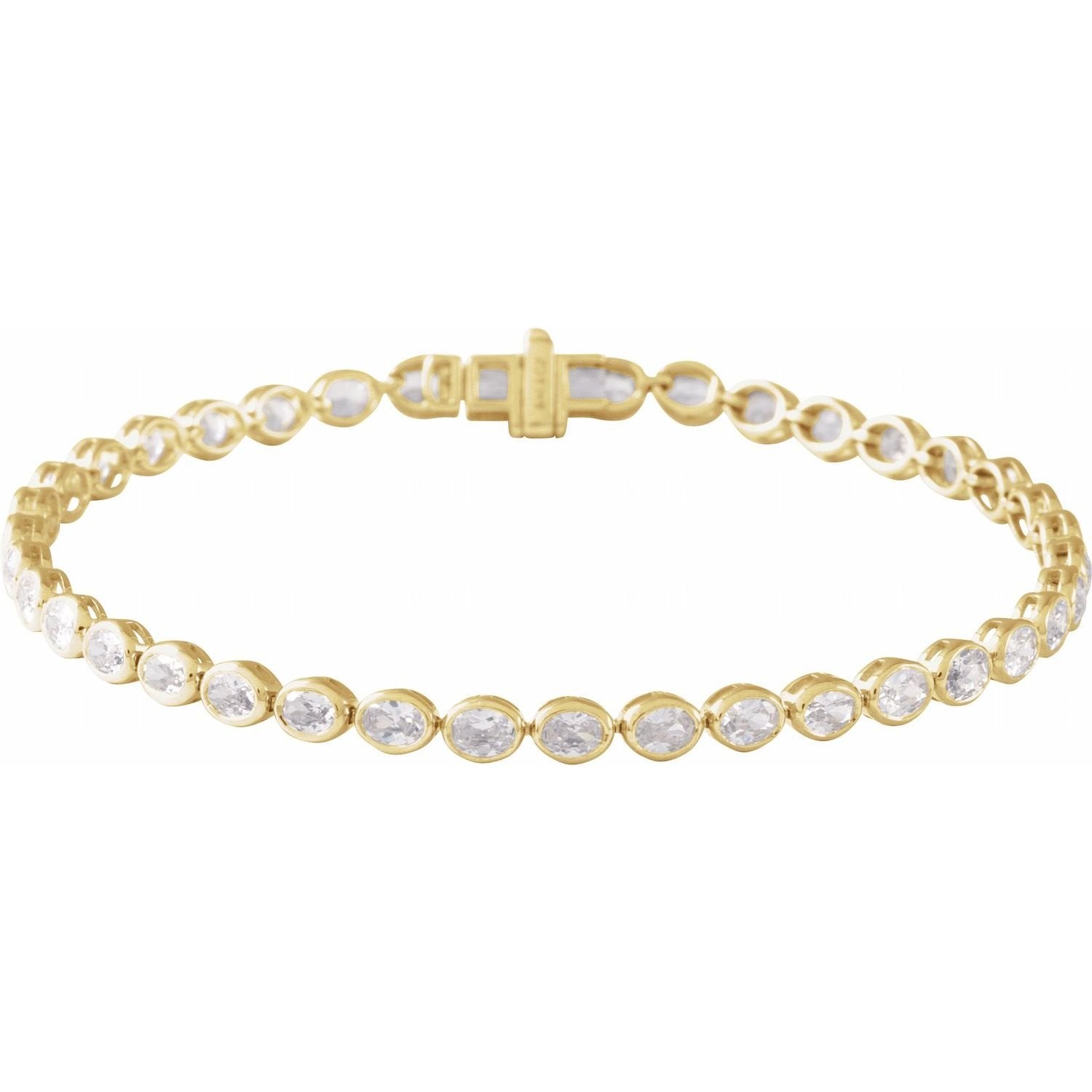 lab-grown diamond tennis bracelet in 14k Yellow Gold