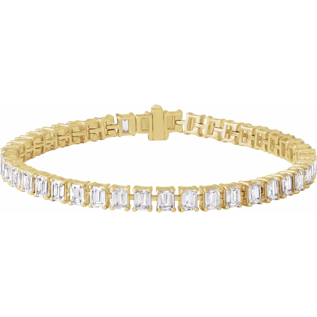 lab-grown diamond tennis bracelet in 14k Yellow Gold