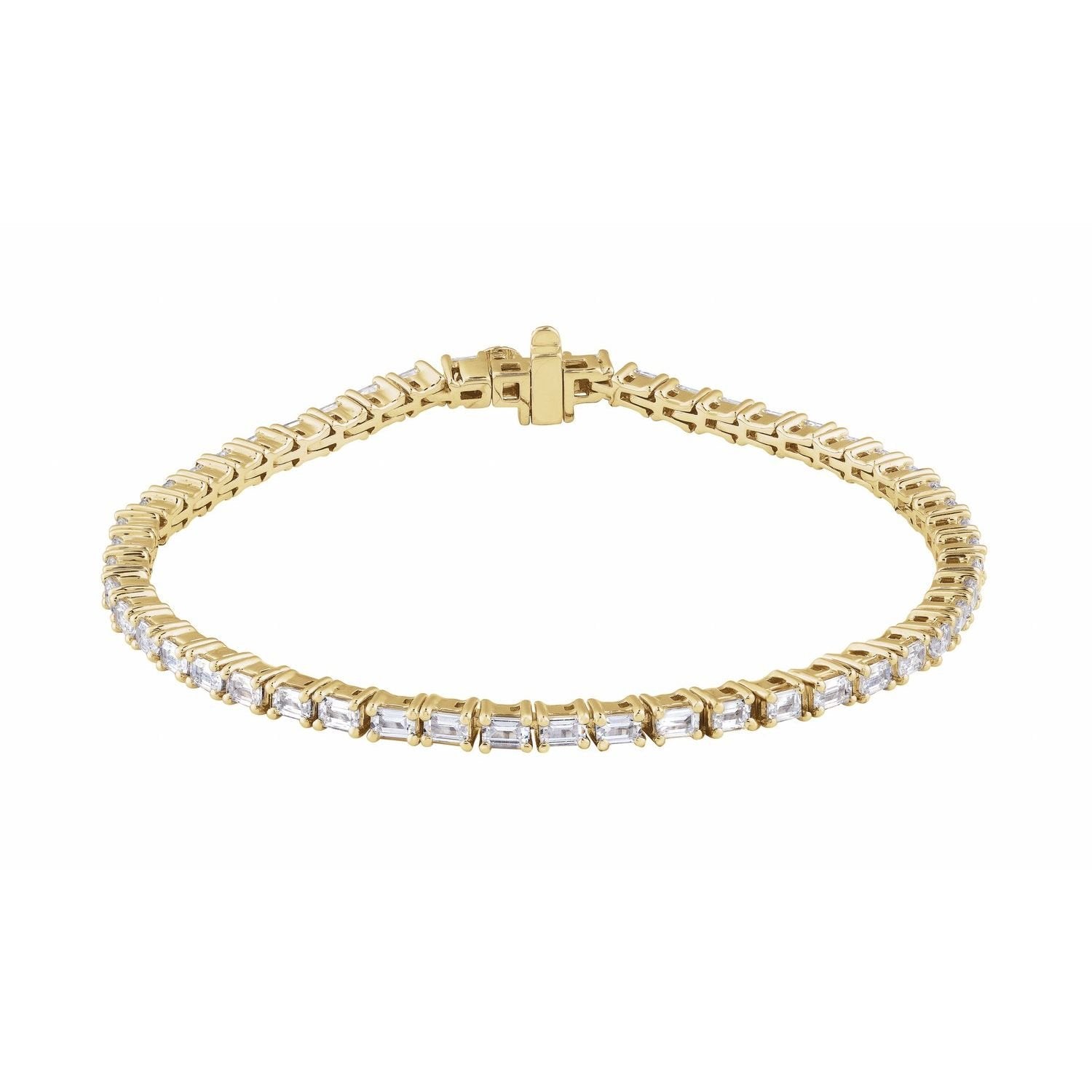 lab-grown diamond tennis bracelet in 14k Yellow Gold