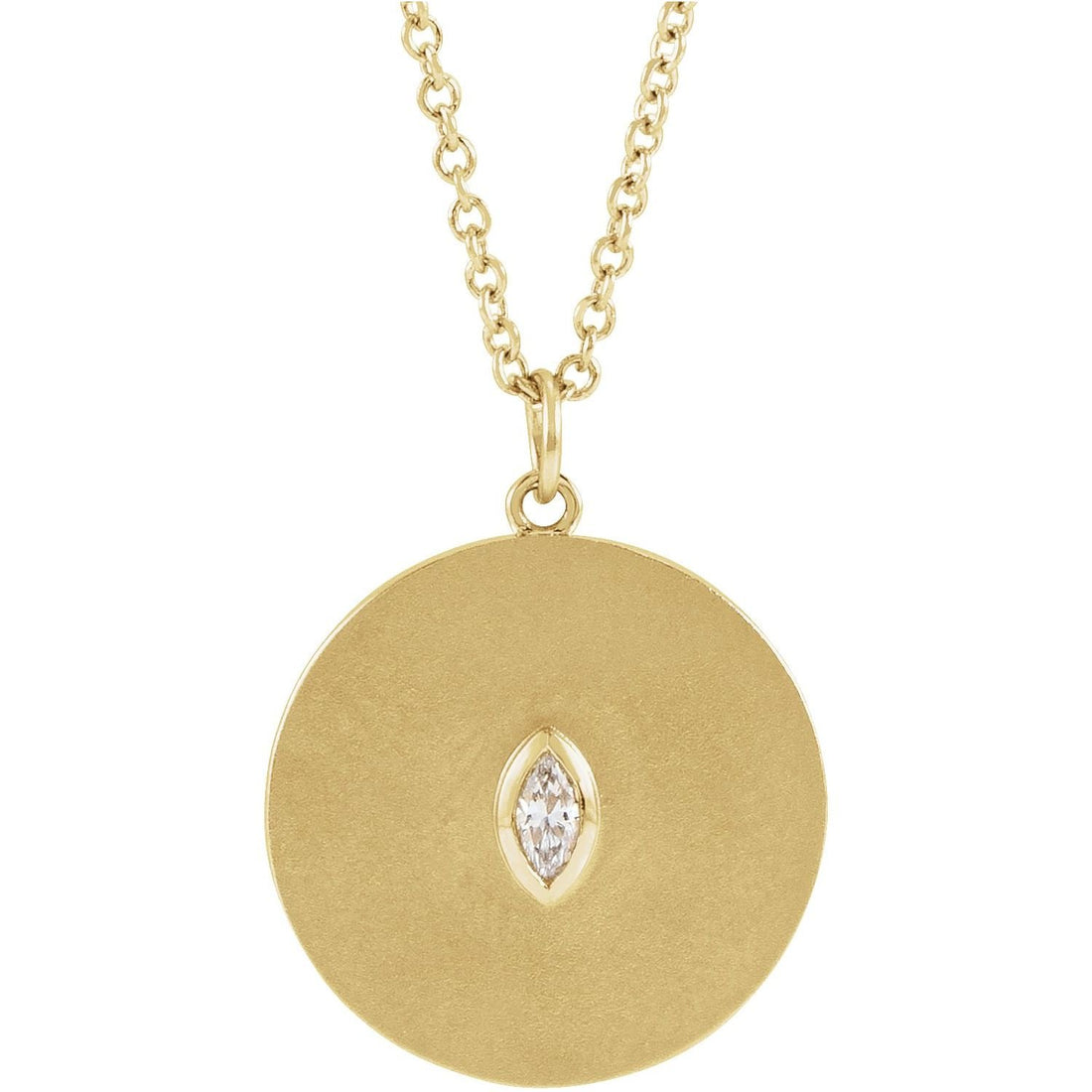 natural diamond necklace in 14k Yellow Gold