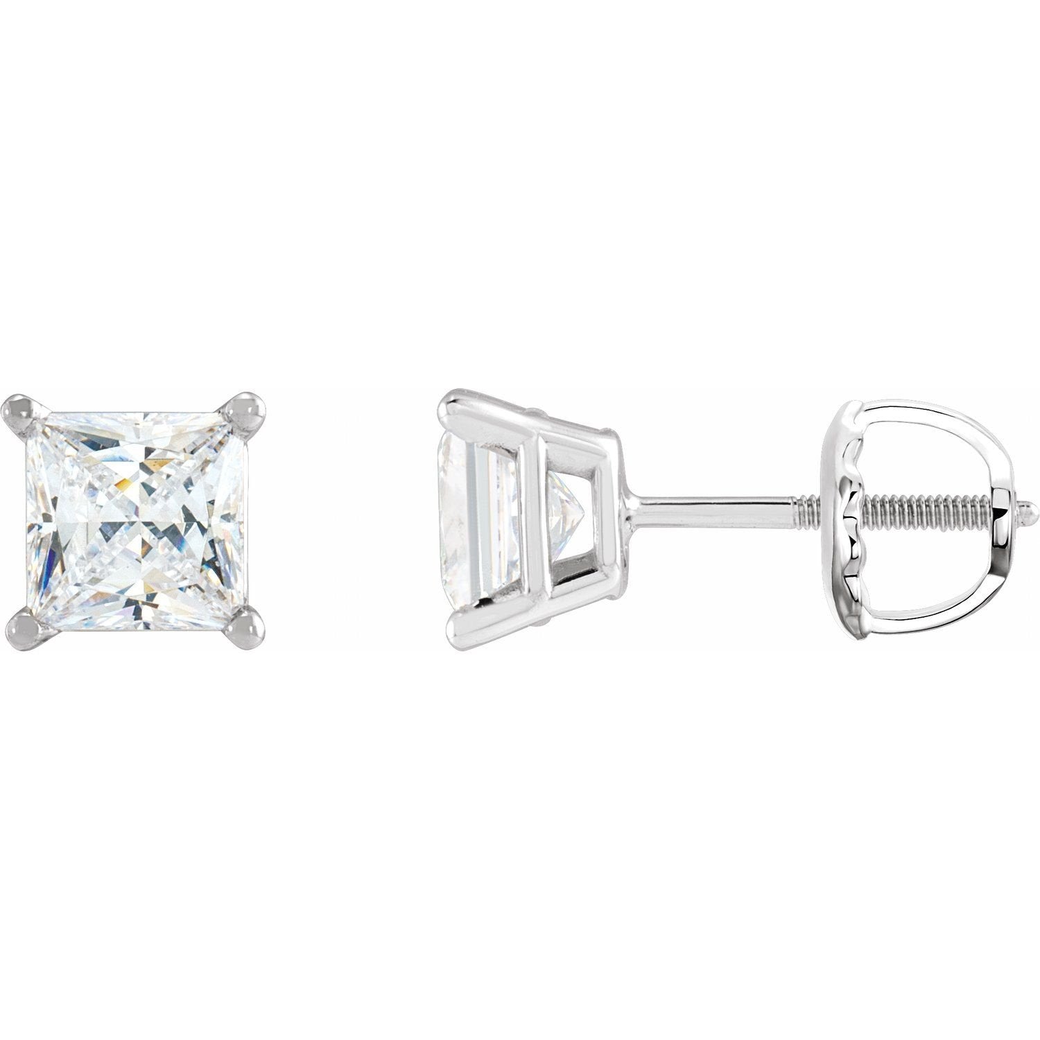 natural diamond other earrings in 14k White Gold
