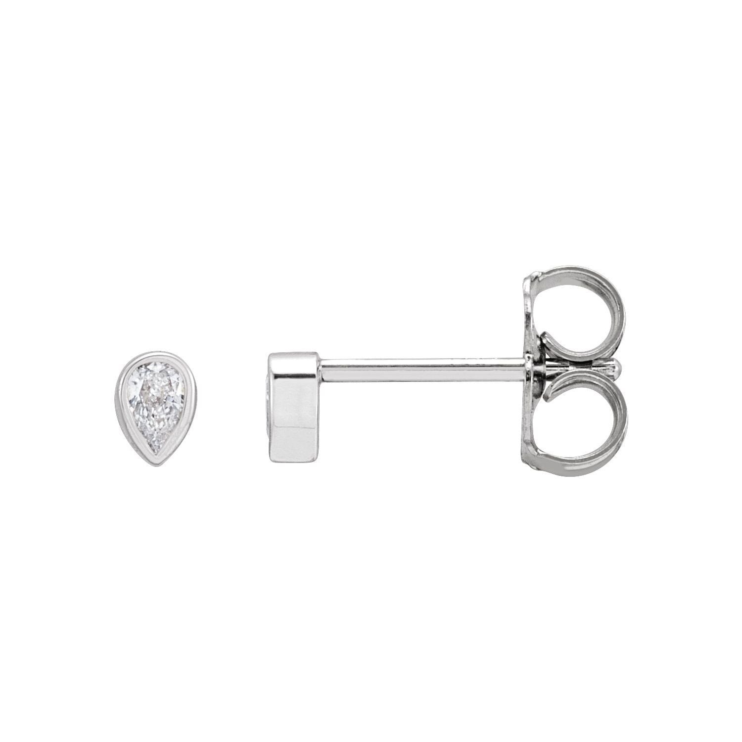 natural diamond other earrings in 14k White Gold
