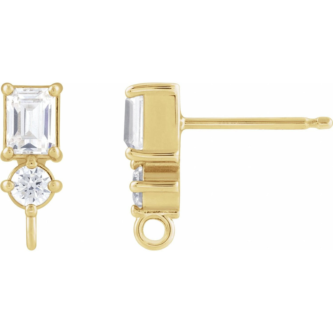natural diamond other earrings in 14k Yellow Gold
