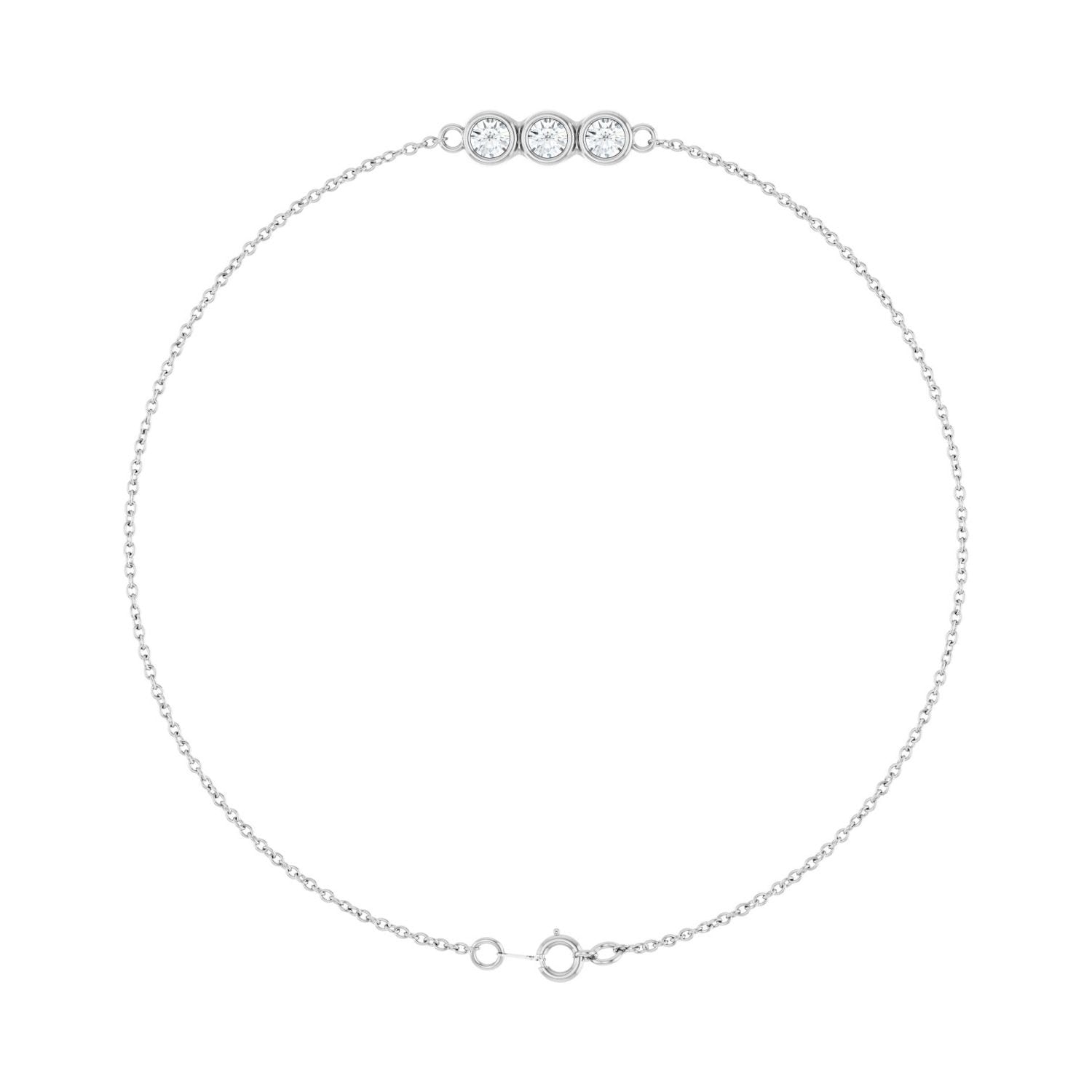 natural diamond tennis bracelet in 14k White Gold