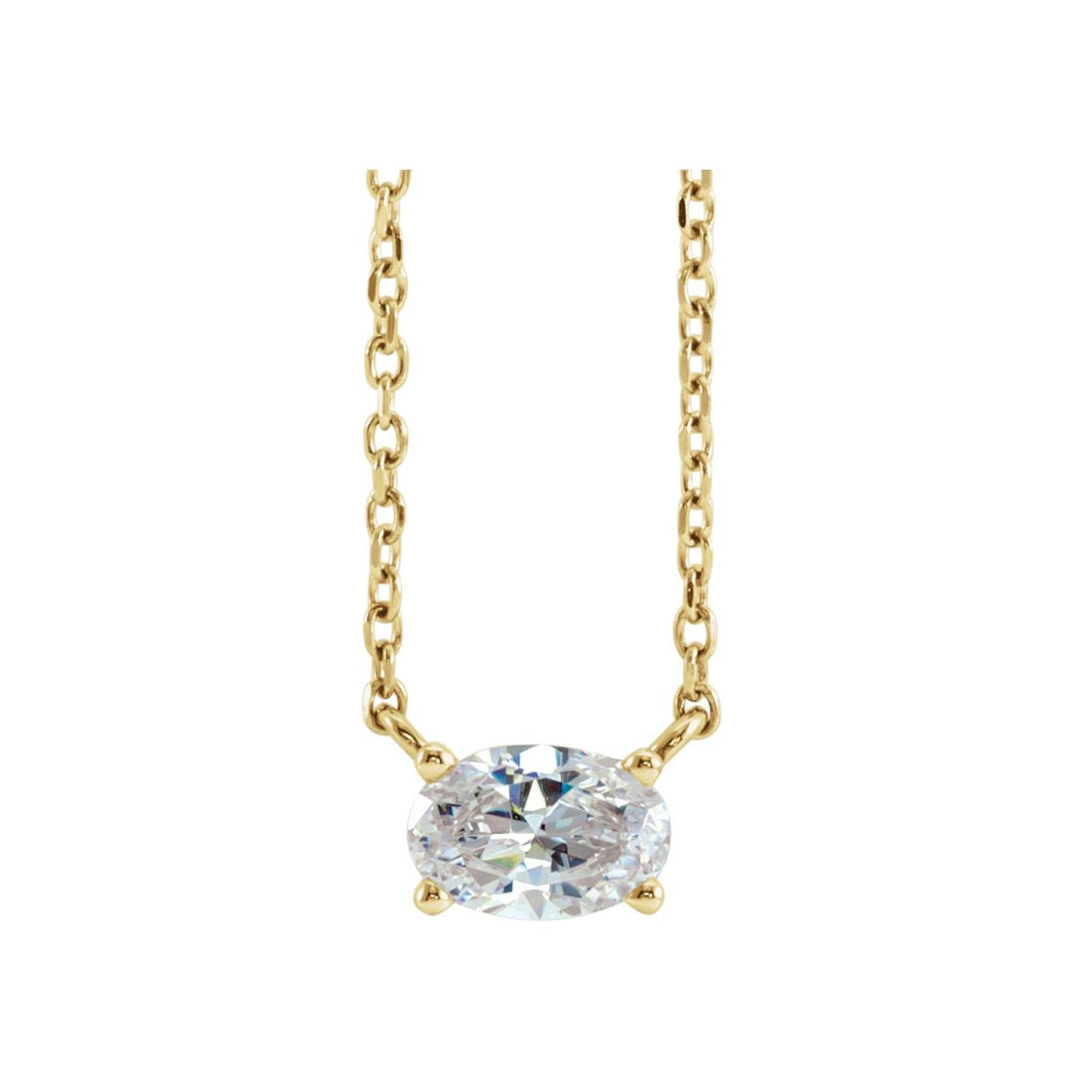 natural diamond necklace in 14k Yellow Gold