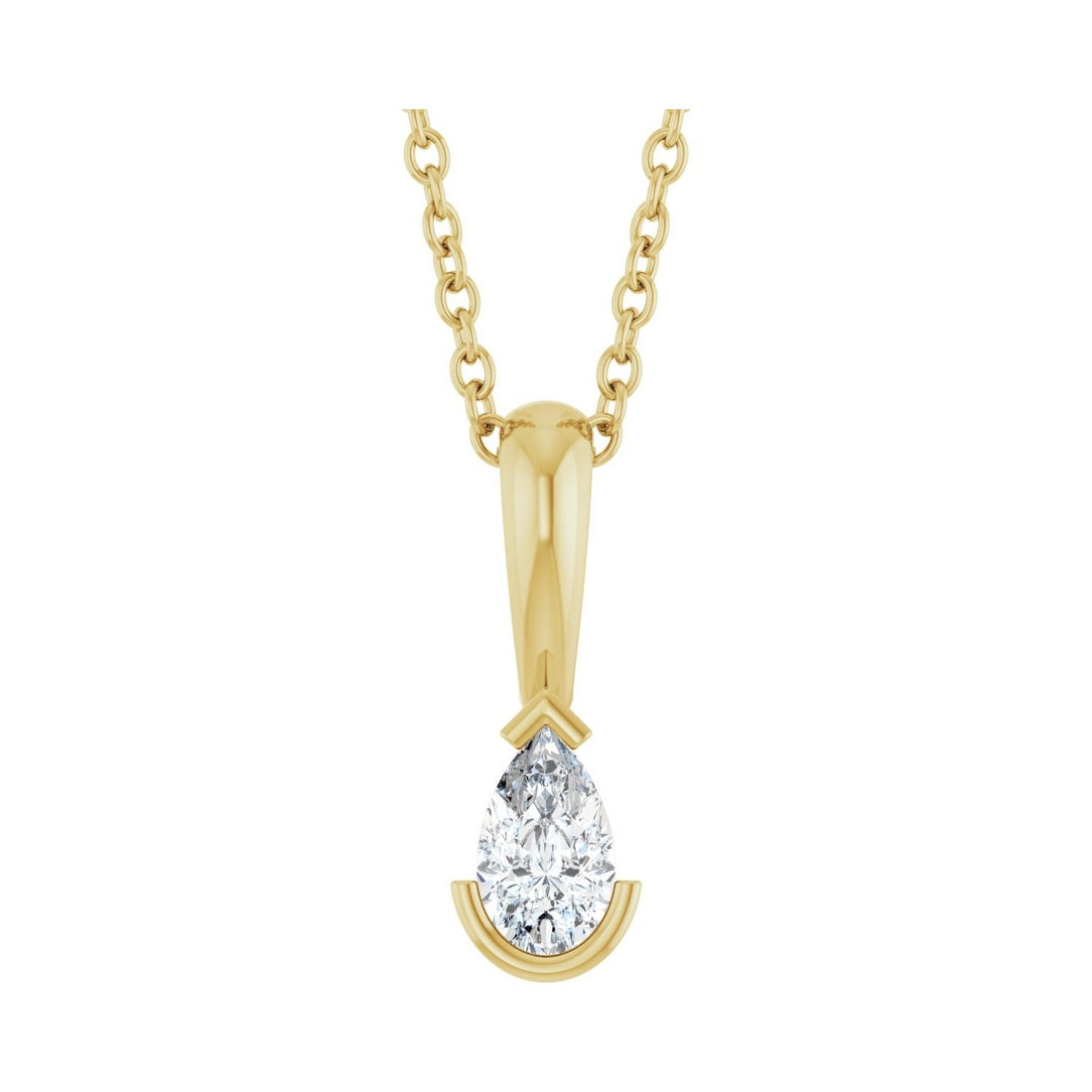 natural diamond necklace in 14k Yellow Gold