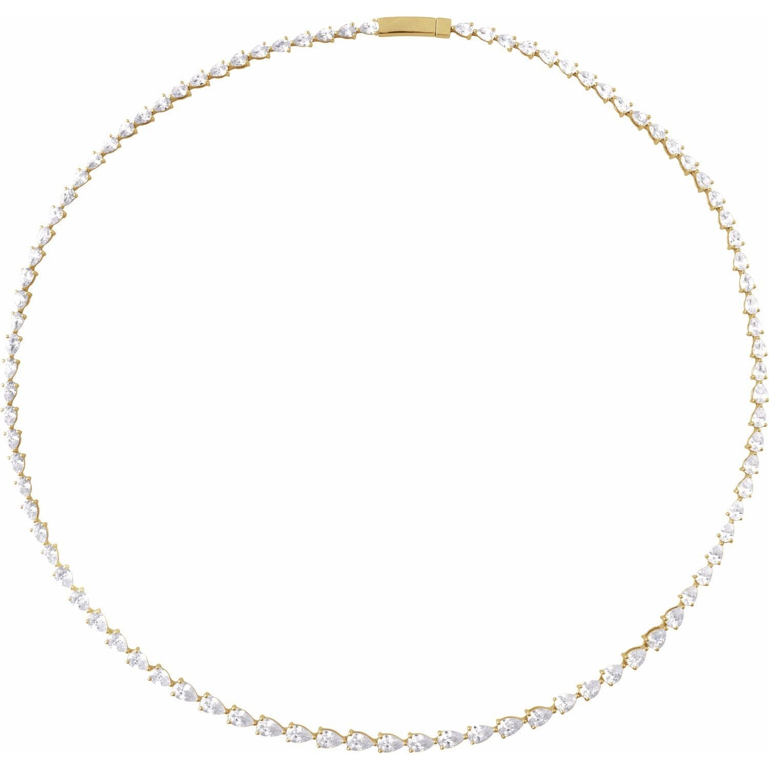 lab-grown diamond necklace in 14k Yellow Gold