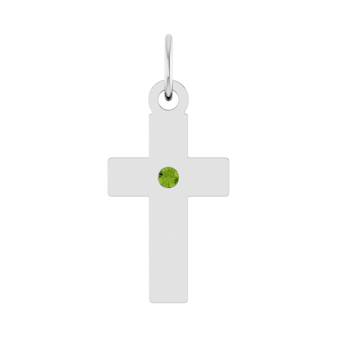 peridot cross pendant in Sterling Silver