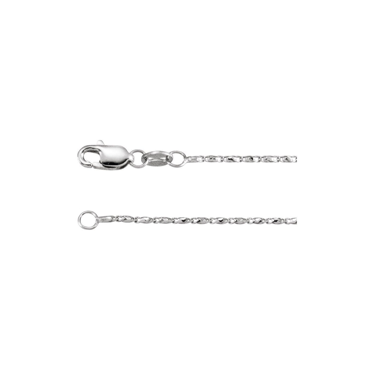 Raso Chain Necklace (1 mm) in 14k white gold