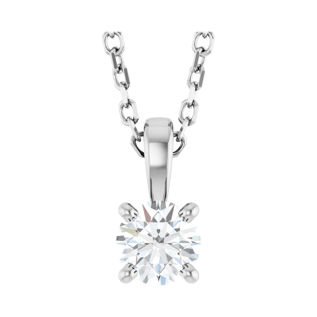 natural diamond necklace in 14k White Gold
