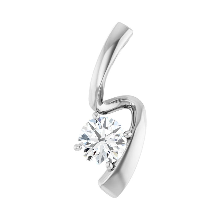 natural diamond necklace in 14k White Gold