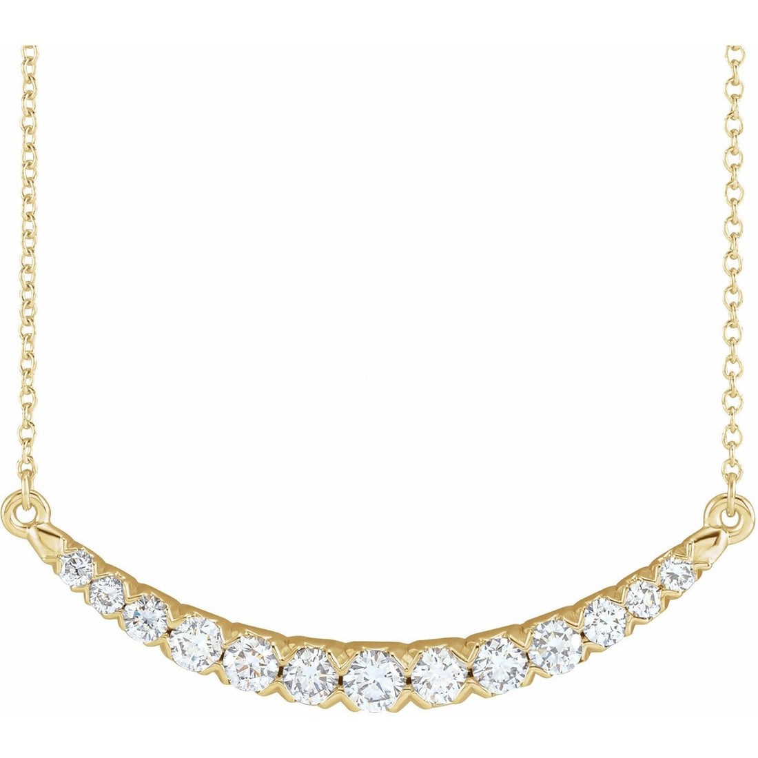 lab-grown diamond necklace in 14k Yellow Gold
