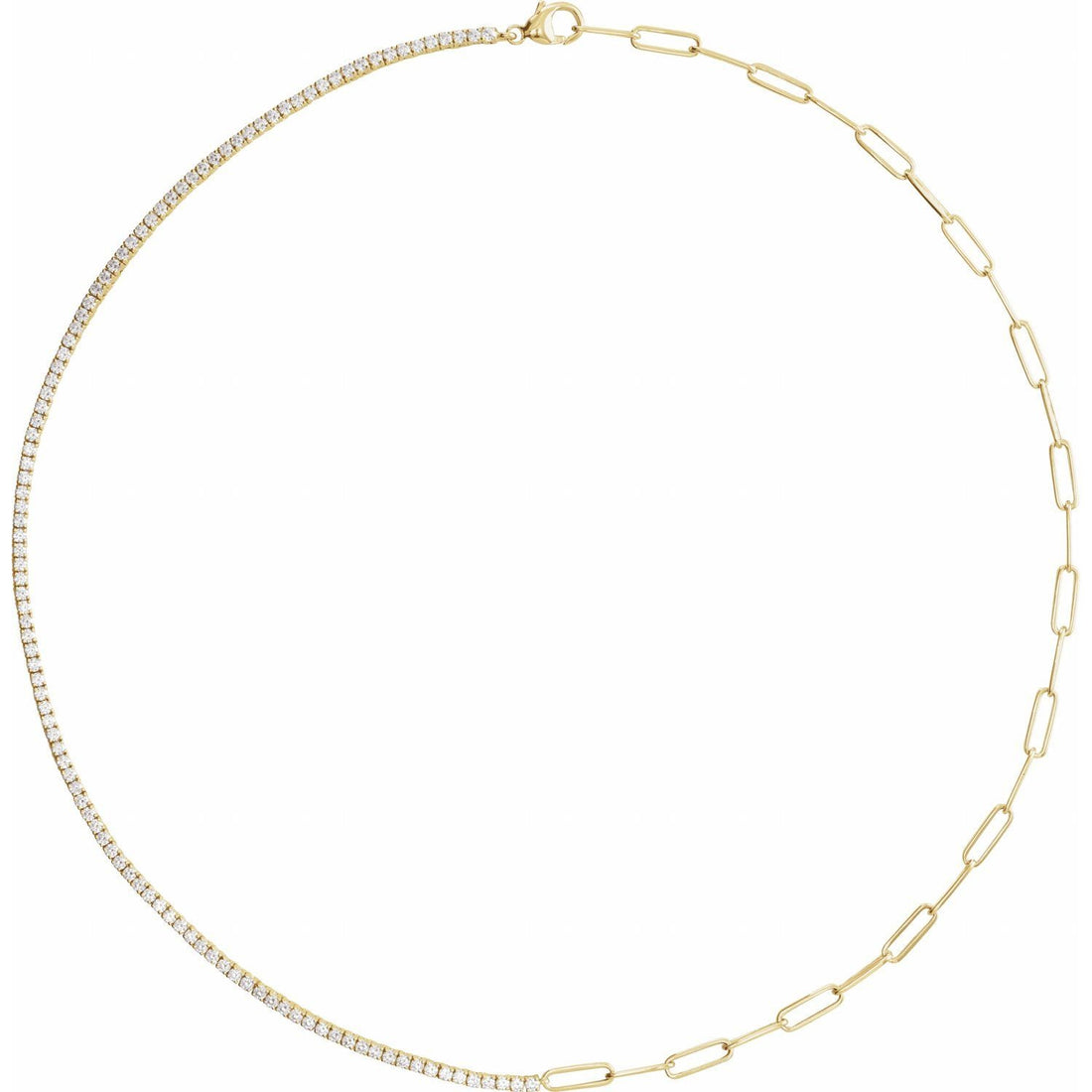 lab-grown diamond necklace in 14k Yellow Gold
