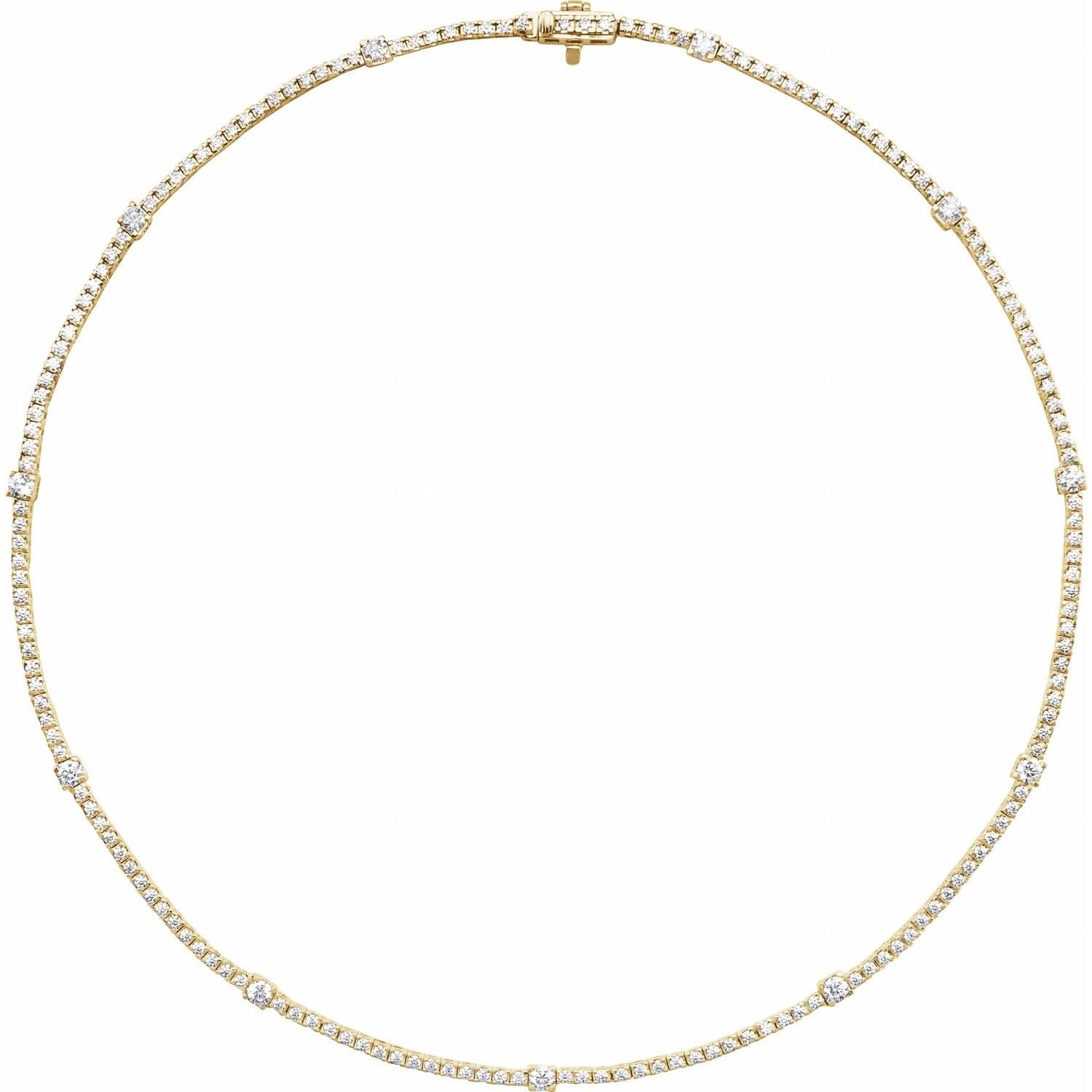 lab-grown diamond necklace in 14k Yellow Gold