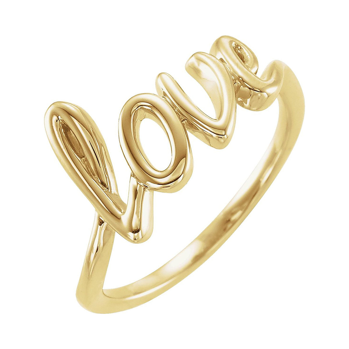 script love promise ring in 14k yellow gold