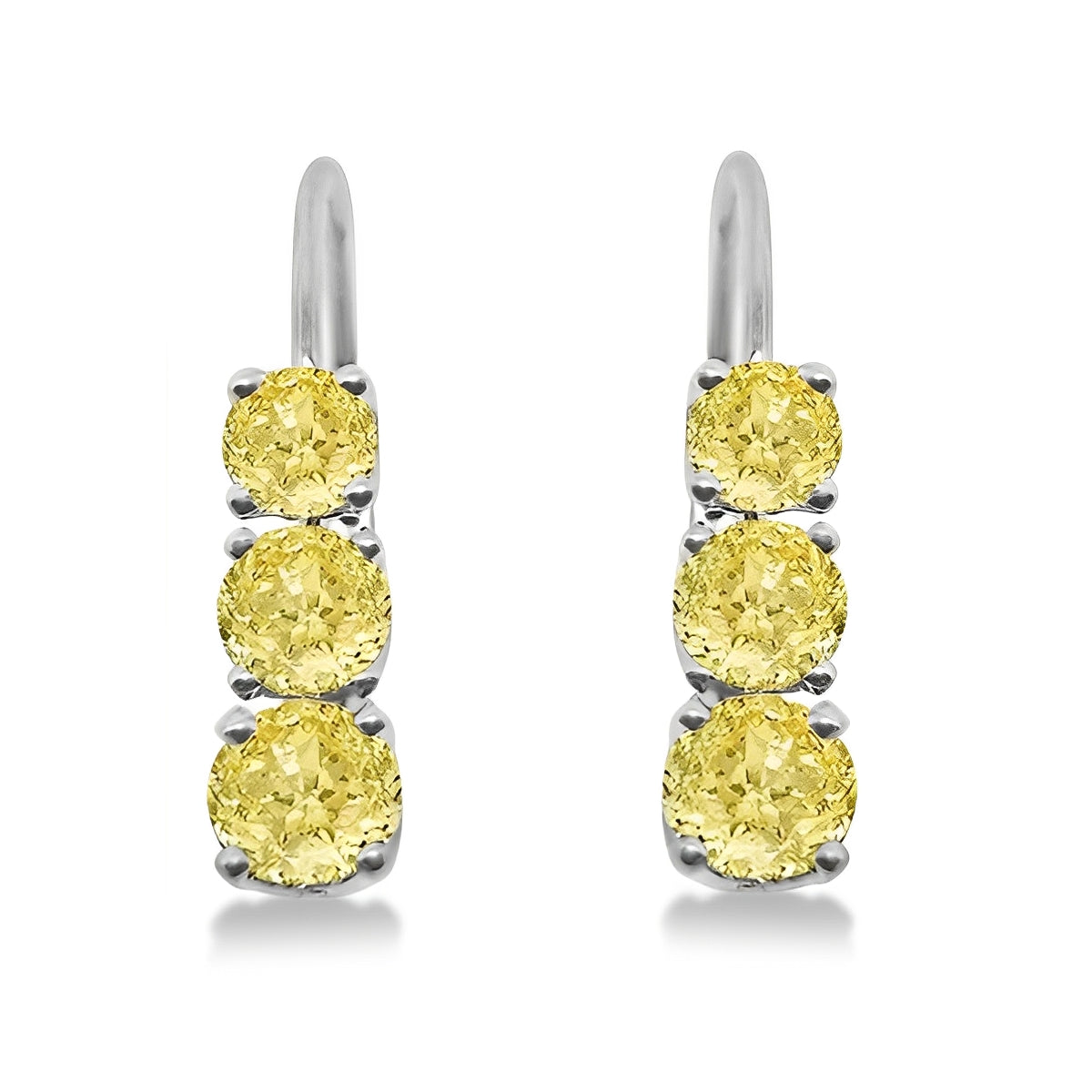 Yellow Diamond Earrings