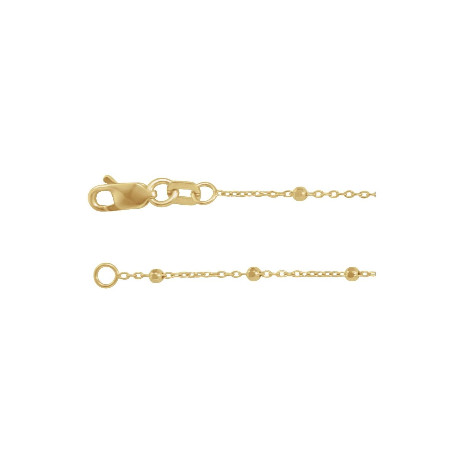 0.85mm Cable Chain Necklace in 14K Yellow Gold