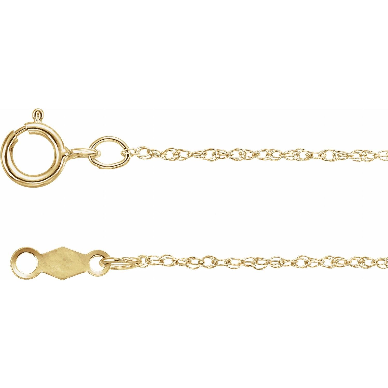 0.85mm Rope Chain Necklace | Diamond & Sapphire