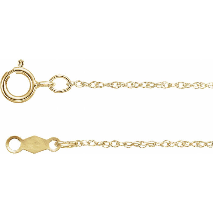 0.85mm Rope Chain Necklace | Diamond & Sapphire