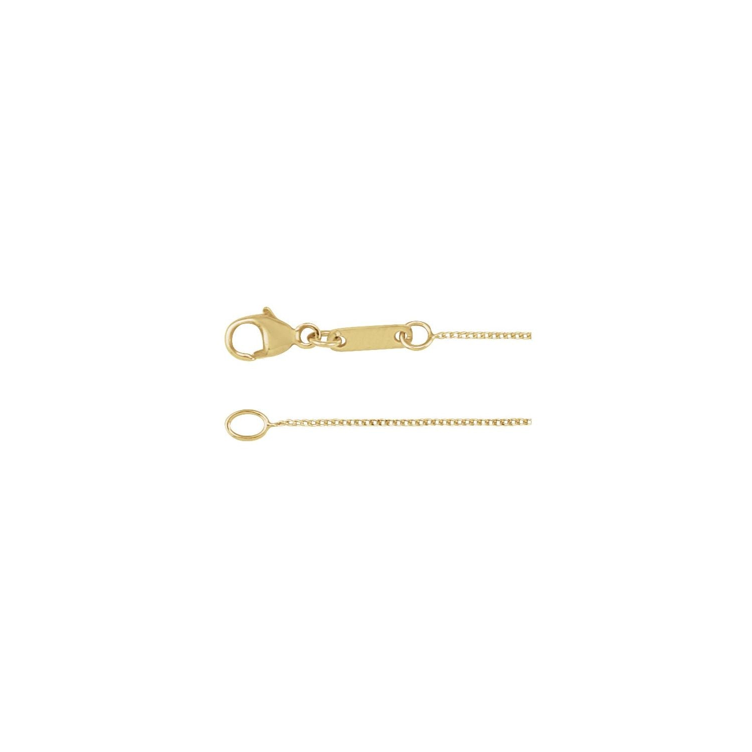 0.8mm Diamond-Cut Curb Chain Necklace in 14K Yellow Gold