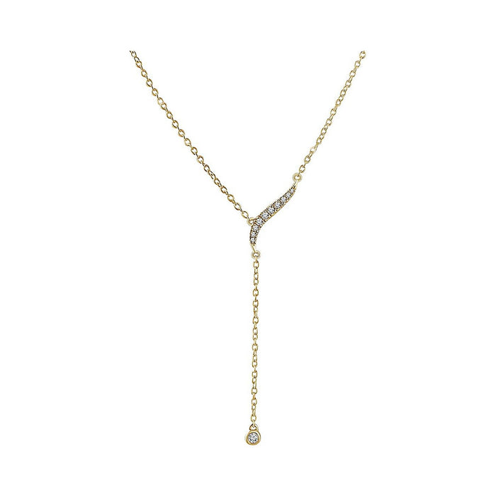 diamond lariat necklace in 14k yellow gold