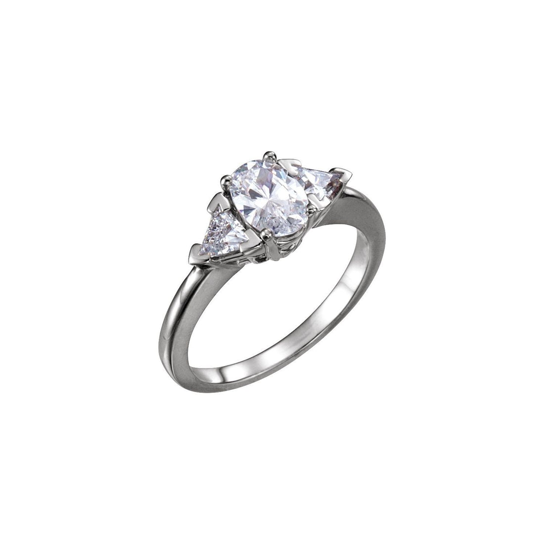 1.2 ct Oval Lab-Grown Diamond Three-Stone Engagement Ring