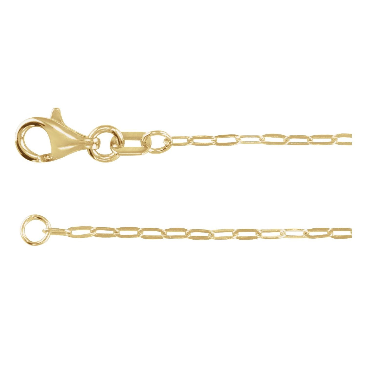 1.25mm Paperclip Chain Necklace | Diamond & Sapphire