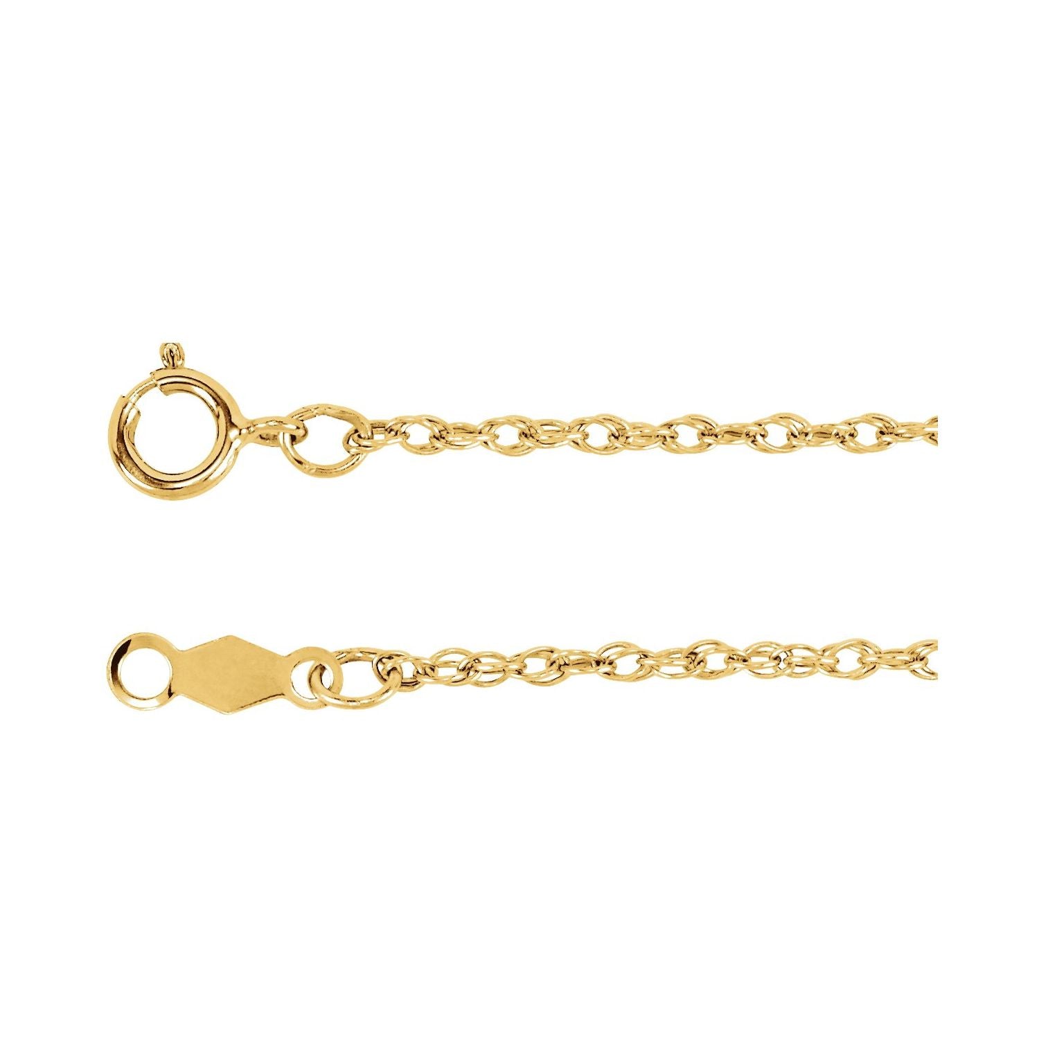1.25mm Rope Chain Necklace | Diamond & Sapphire