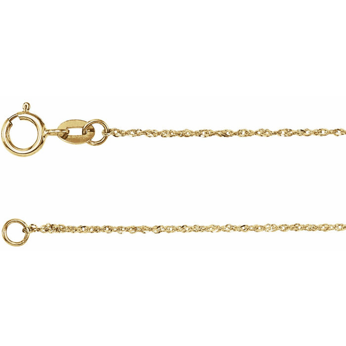 1.2mm Diamond-Cut Singapore Gold Chain Necklace — solid gold necklace | Diamond & Sapphire