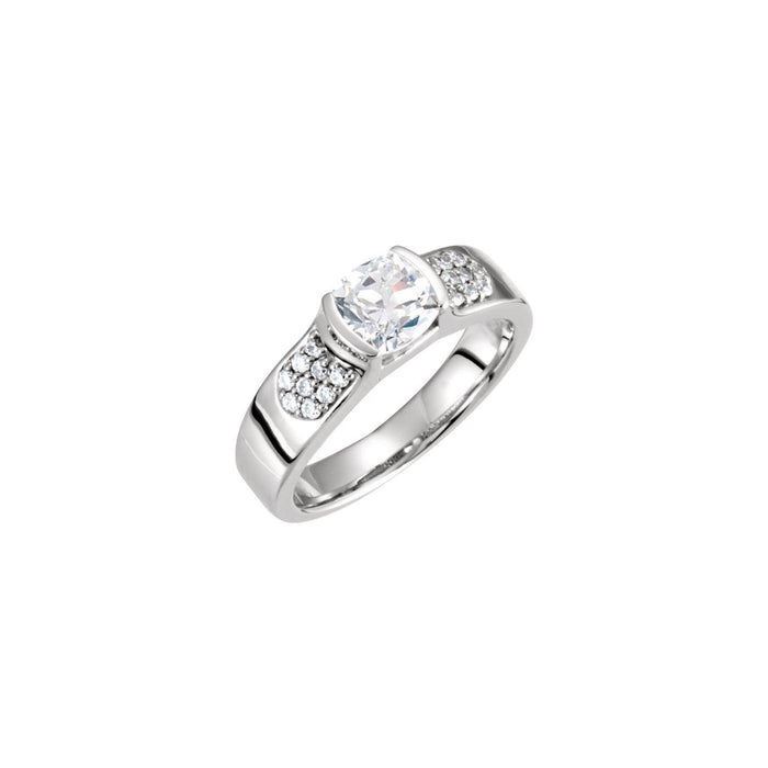1.4 ct Oval Lab-Grown Diamond Bezel-Set Engagement Ring