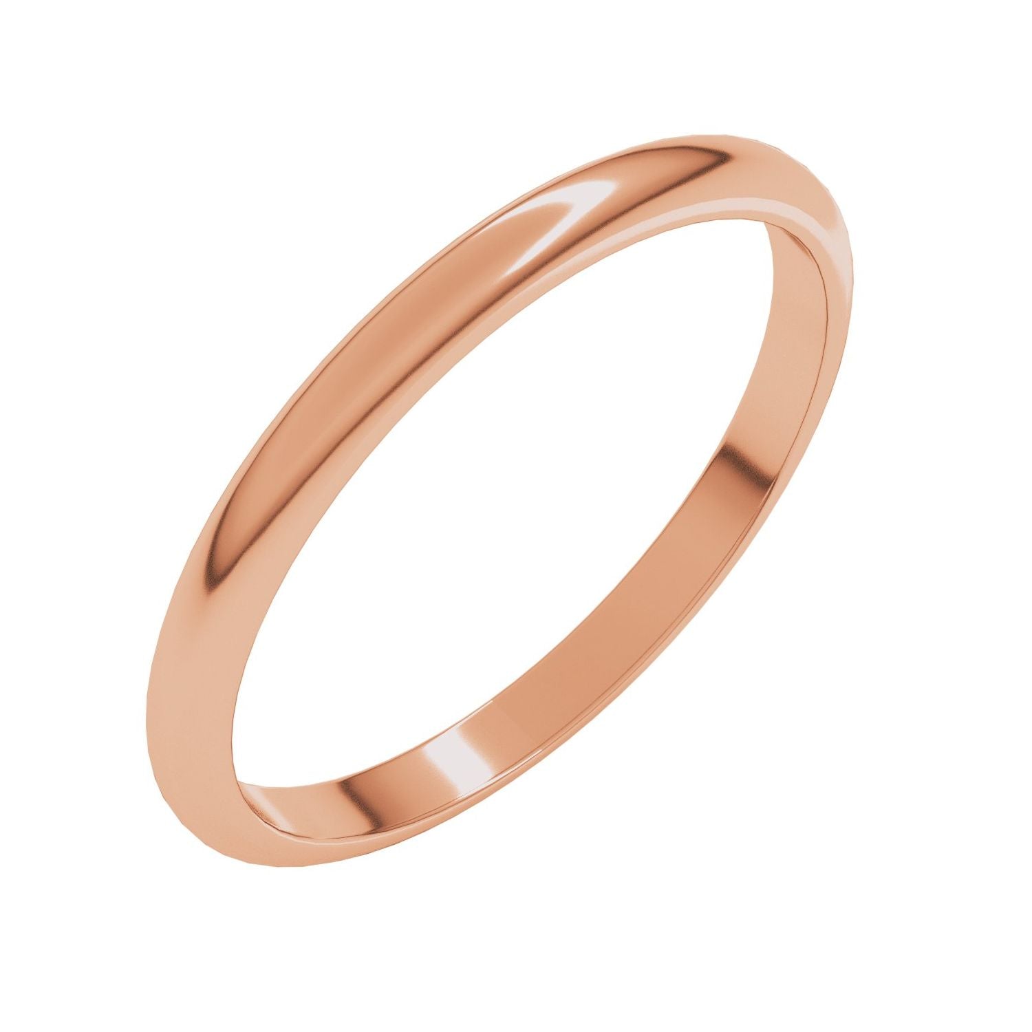 1.5mm Half-Round Stacking Band in Rose Gold