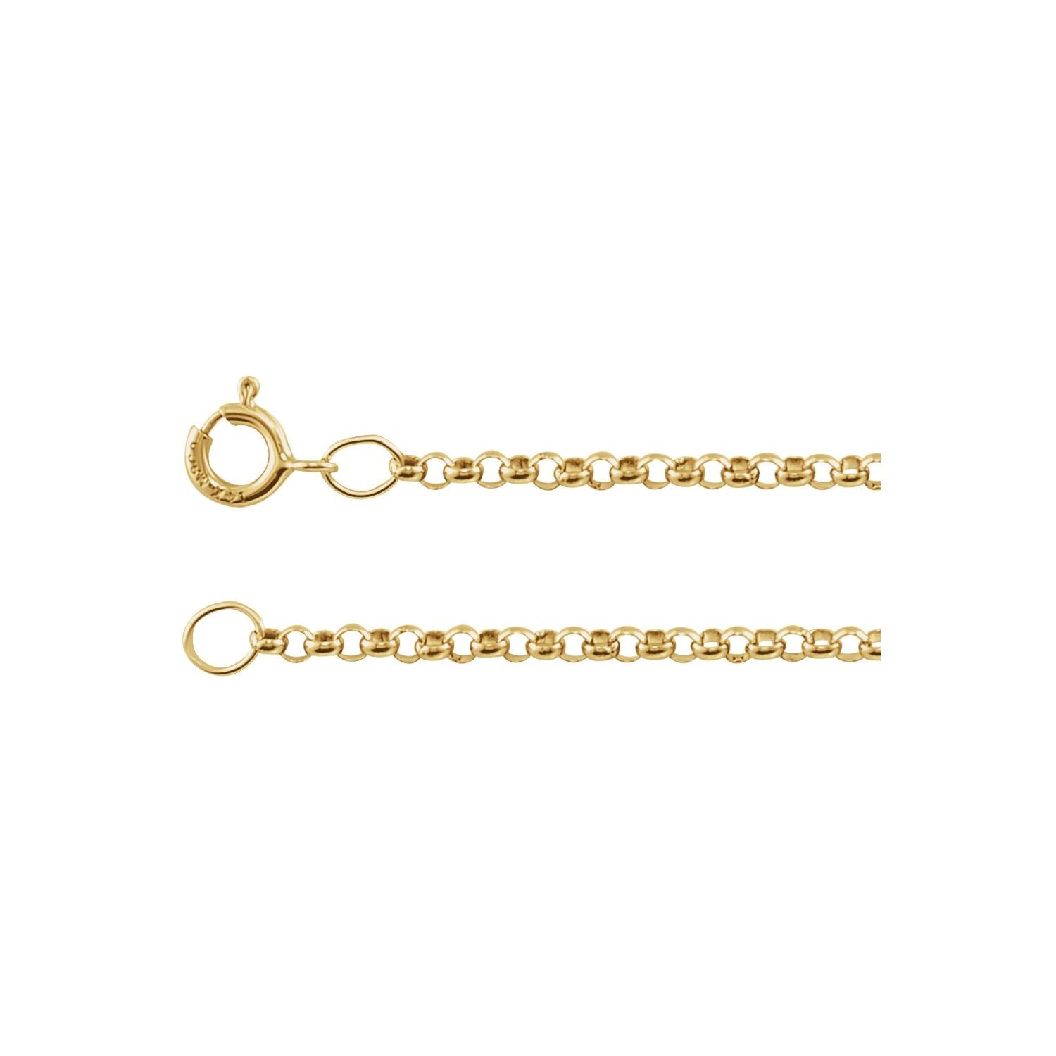 1.5mm Rolo Chain Necklace | Diamond & Sapphire