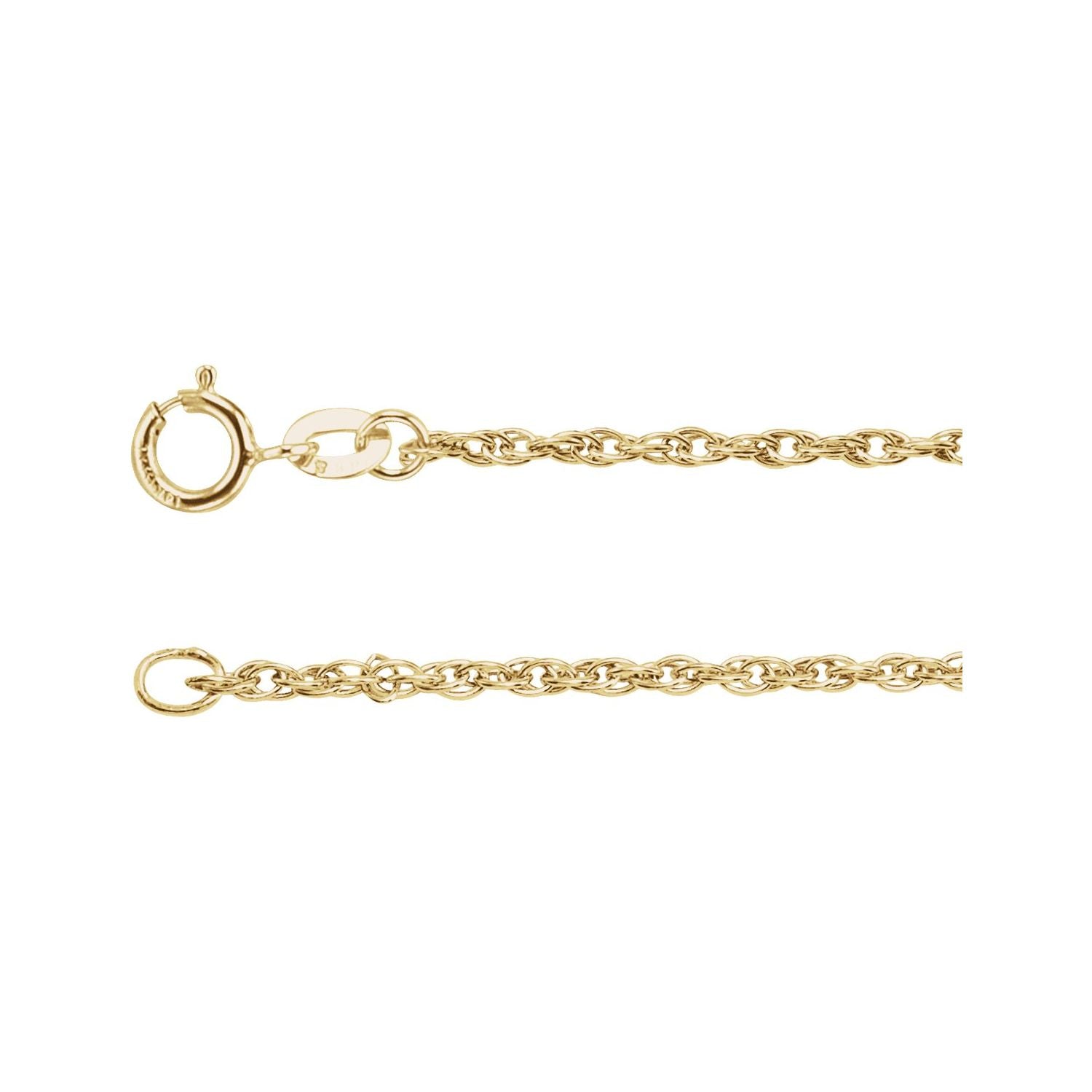 1.5mm Rope Chain Necklace | Diamond & Sapphire