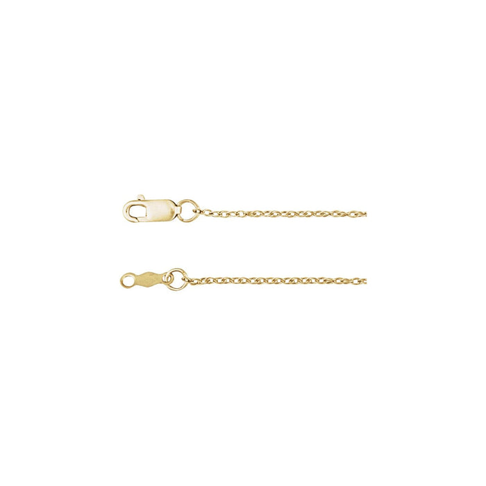 1.5mm Rope Gold Chain Necklace — solid gold necklace | Diamond & Sapphire