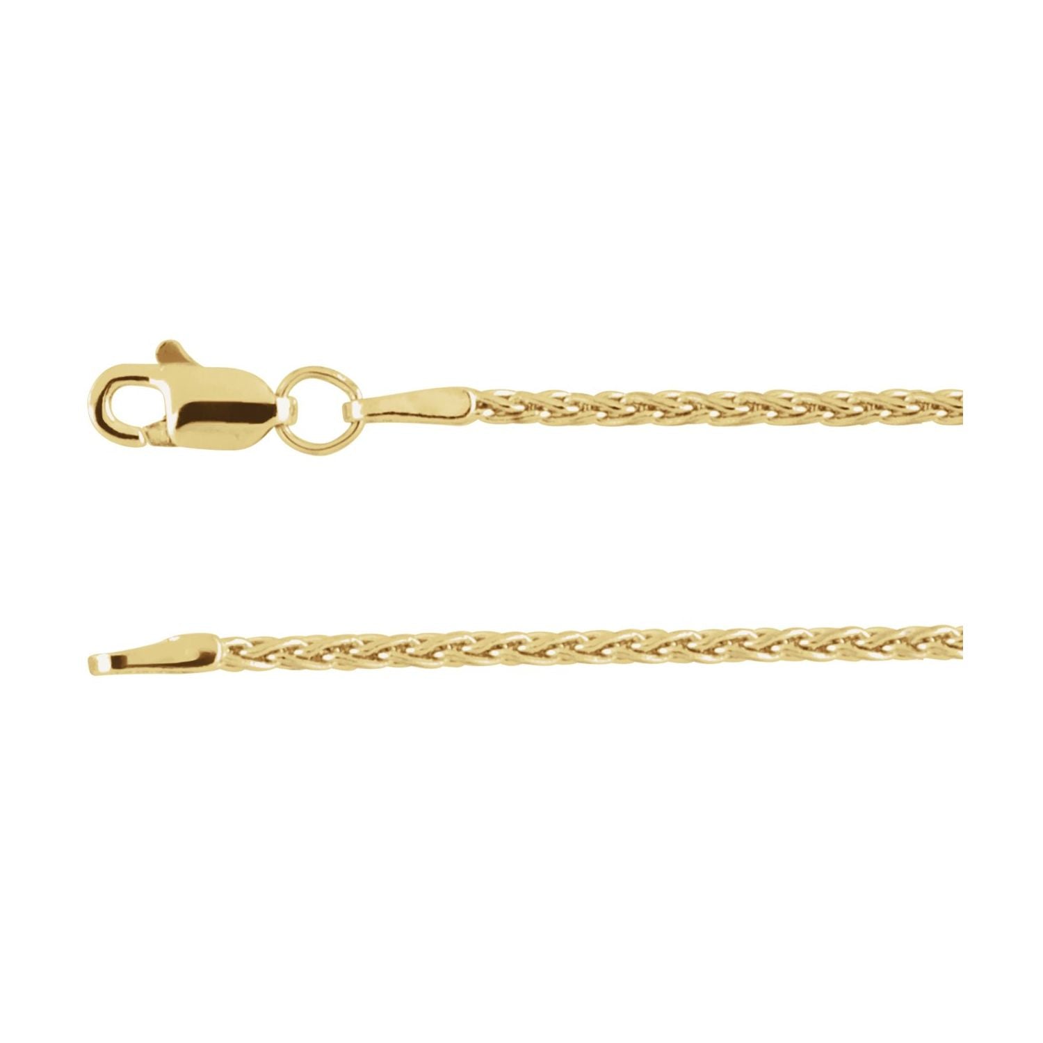 1.5mm Wheat Chain Necklace | Diamond & Sapphire