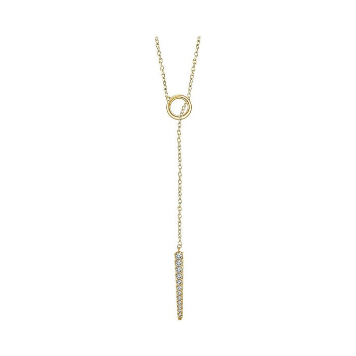 diamond lariat necklace in 14k yellow gold