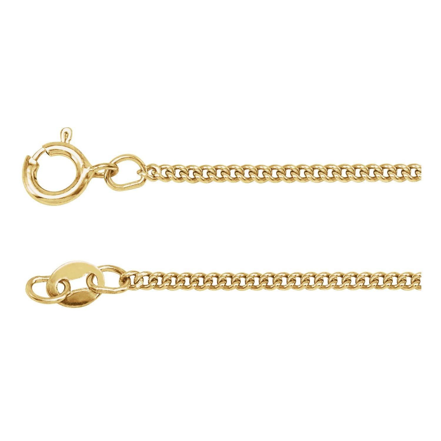 1.6mm Curb Chain Necklace in 14K Yellow Gold