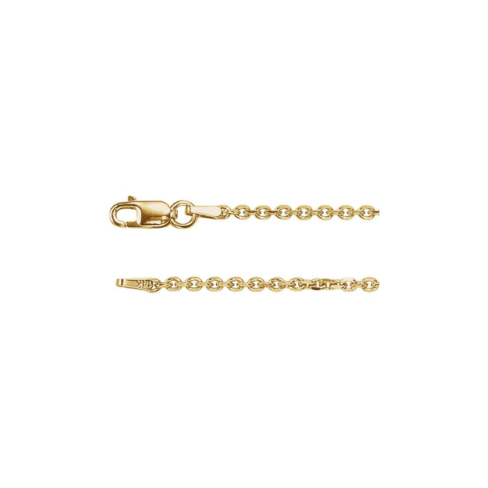 1.7mm Diamond-Cut Cable Chain Necklace in 14K Yellow Gold