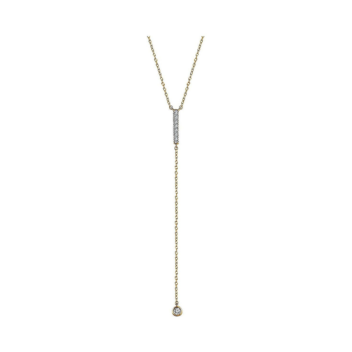 diamond lariat necklace in 14k yellow gold