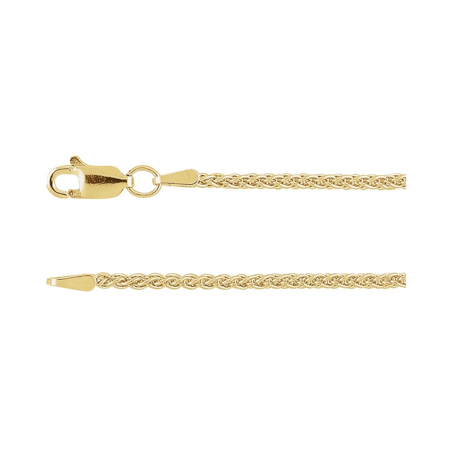 1.8mm Wheat Chain Necklace | Diamond & Sapphire
