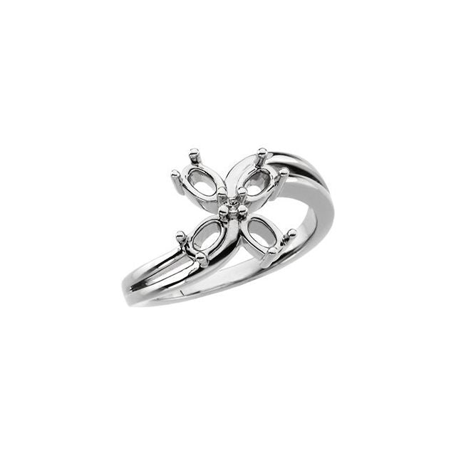 Oval Ruby Floral Cluster Ring