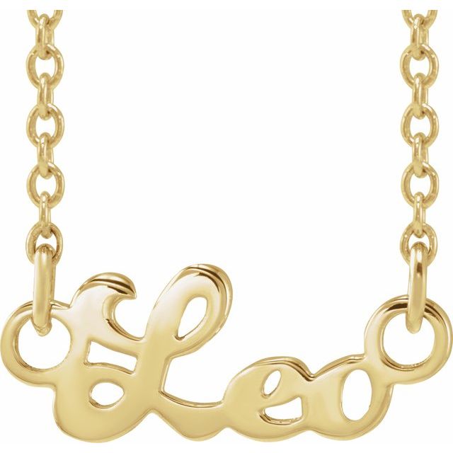 Leo zodiac coin zodiac necklace in 14k yellow gold