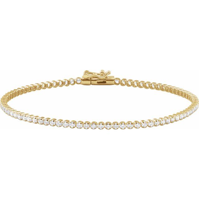 1 5/8 ct lightweight diamond tennis bracelet in 14k yellow gold